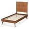 Baxton Studio Noela Mid-Century Modern Walnut Brown Finished Wood Twin Size Platform Bed 186-11138-11159-Zoro - alternate 3